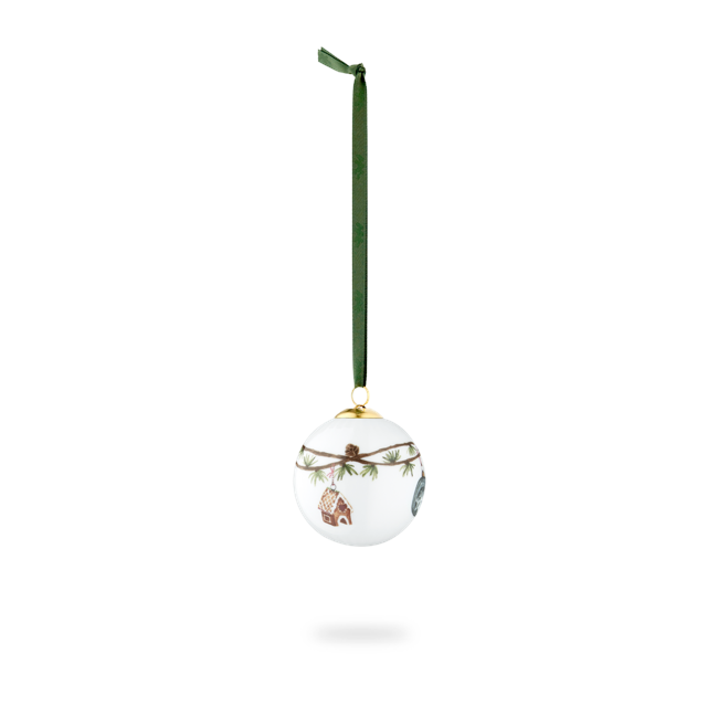 Kähler - Hammershøi Christmas Ball 2020 Ø 6 cm  - White With Deko (690113)