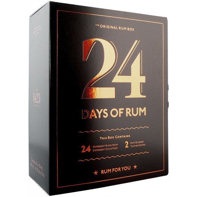 Rom Kalender - 24 Days Of Rum 2020 inkl. Glas