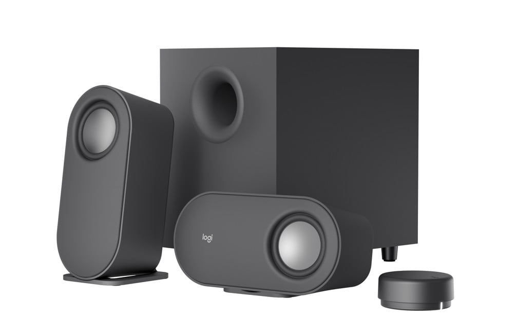 Logitech - Z407 Computer Speakers with Subwoofer and Bluetooth Connection - Graphite
