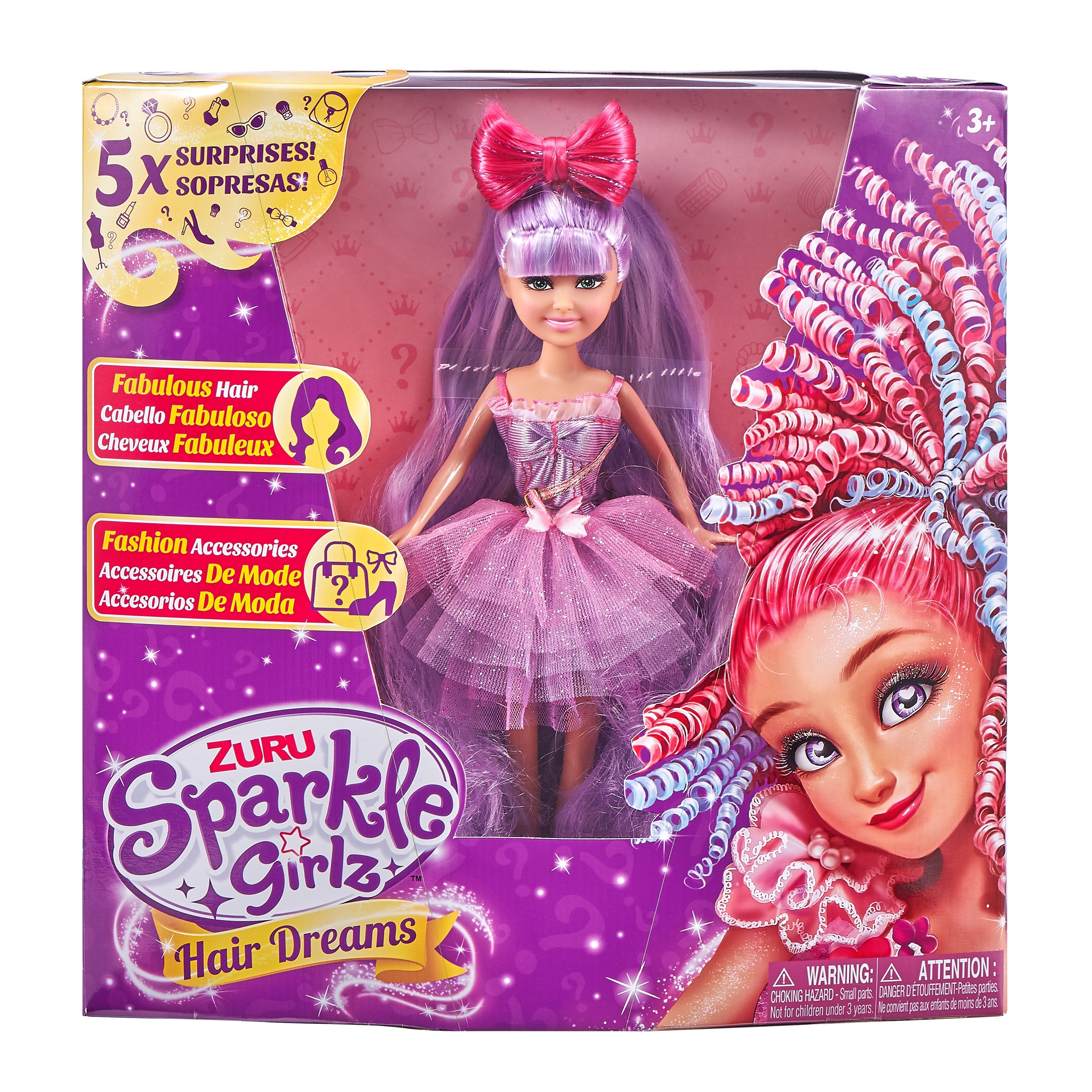 Buy Sparkle Girlz - Hair Dreams Doll - Purple