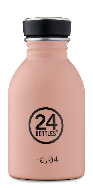 24 Bottles - Urban Bottle 0,25 L - Stone Finish - Dusty Pink (24B318)