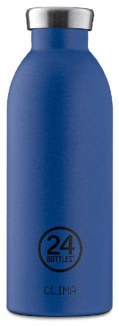 24 Bottles - Clima Bottle 0,5 L - Stone Finish - Gold Blue