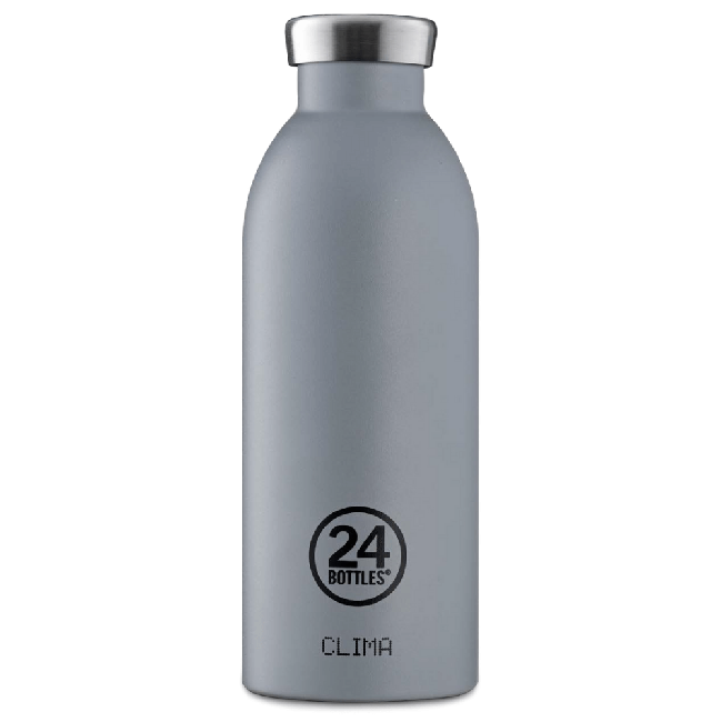 24 Bottles - Clima Vandflaske 0,5 L - Stone Finish - Formel Grå