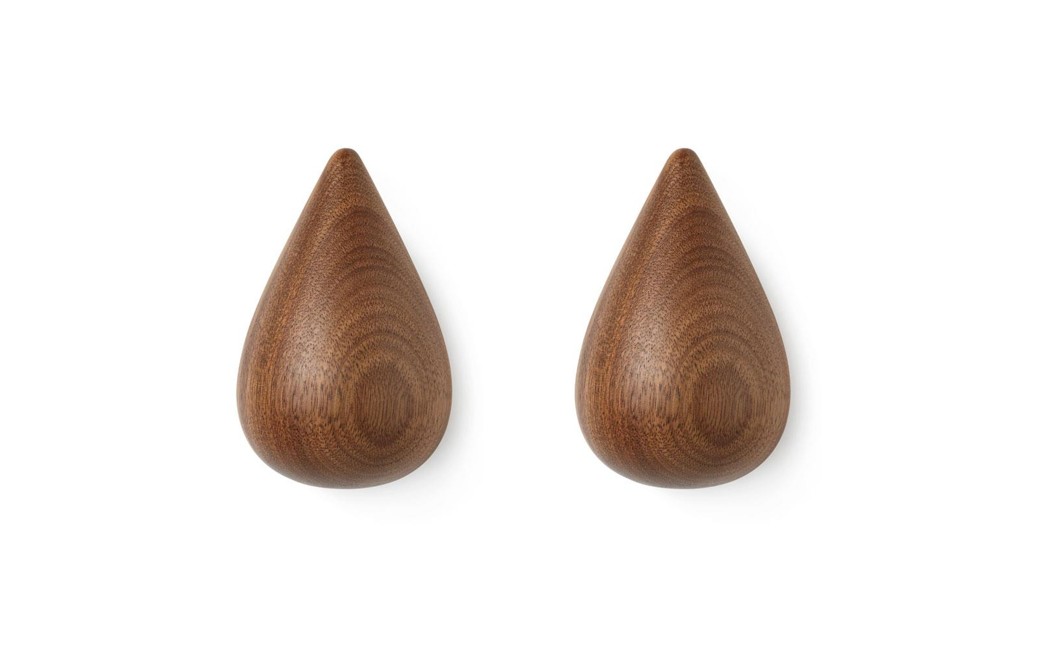 Normann Copenhagen - Dropit Hooks Set of 2 Large - Walnut (331561)