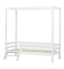 Hoppekids - ECO Dream Canopy Bed With Stairs 70x160 cm, White