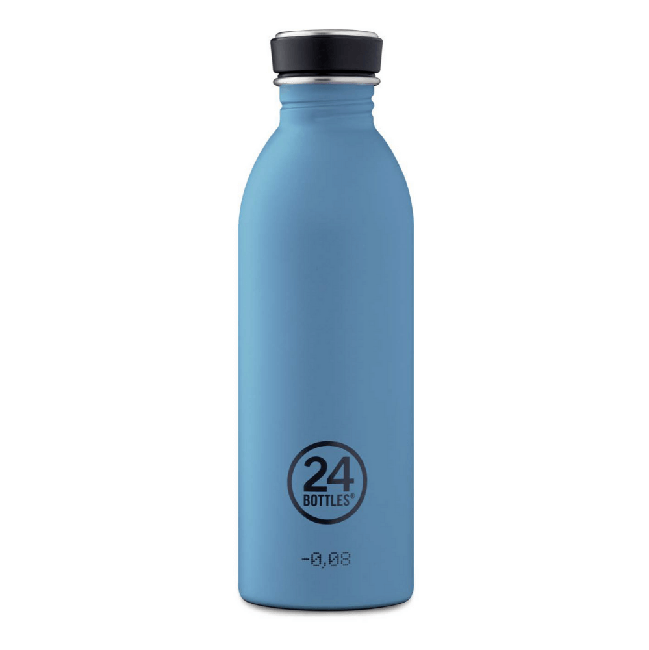 24 Bottles - Urban Bottle 0,5 L - Stone Finish - Powder Blue