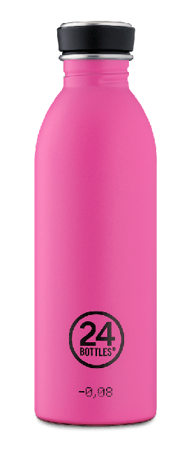 24 Bottles - Urban Bottle 0,5 L - Stone Finish - Passion Pink
