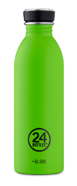 24 Bottles - Urban Bottle 0,5 L - Stone Finish - Lime Green