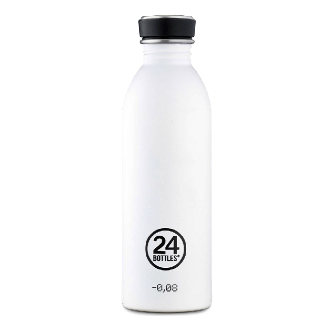 24 Bottles - Urban Bottle 0,5 L - Stone Finish - Ice White