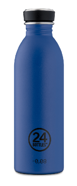 24 Bottles - Urban Bottle 0,5 L - Stone Finish - Gold Blue