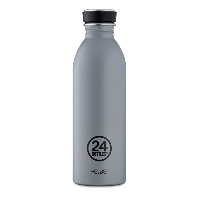 24 Bottles - Urban Bottle 0,5 L - Stone Finish - Formal Grey