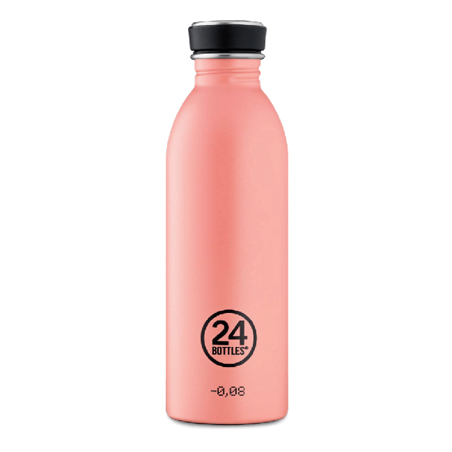 24 Bottles - Urban Bottle 0,5 L - Stone Finish - Blush Rose