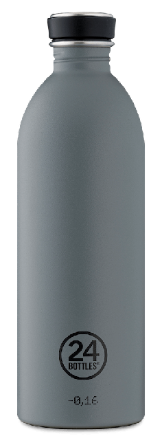 24 Bottles - Urban Bottle 1 L - Stone Finish - Formal Grey