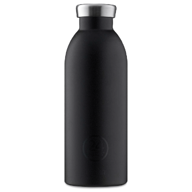 24 Bottles - Clima Bottle 0,5 L - Stone Finish - Tuxedo Black