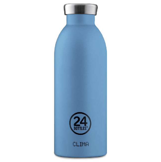 24 Bottles - Clima Bottle 0,5 L - Stone Finish - Powder Blue