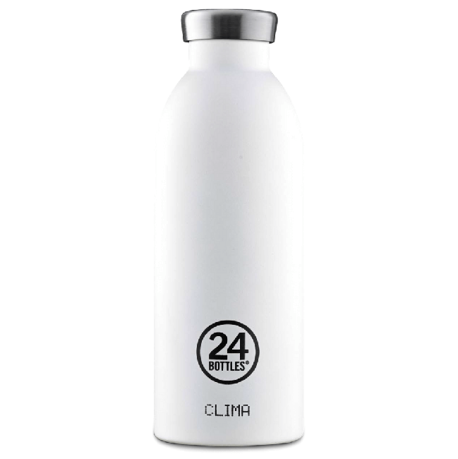 24 Bottles - Clima Bottle 0,5 L - Stone Finish - Ice White
