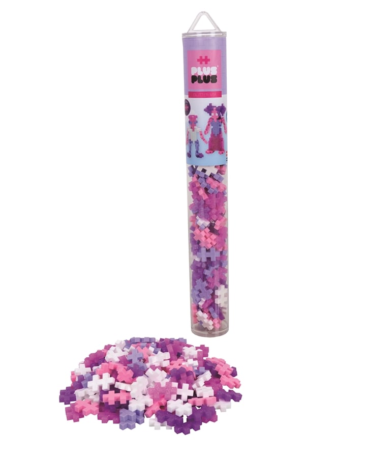 Plus-Plus - Tube med 100 brikker - Glitter Mix