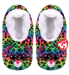 Ty Plush - Slippers - Dotty the Leopard (Size: 28-31) (TY95304)