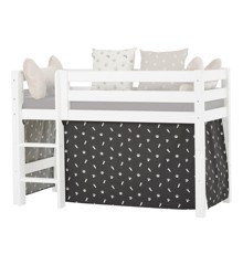 Hoppekids - Play Curtain Half-High Bed 70x160 cm - Pets Granite Grey