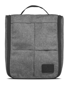 Vittorio - Hang-up Washbag in Grey - Kulturbeutel