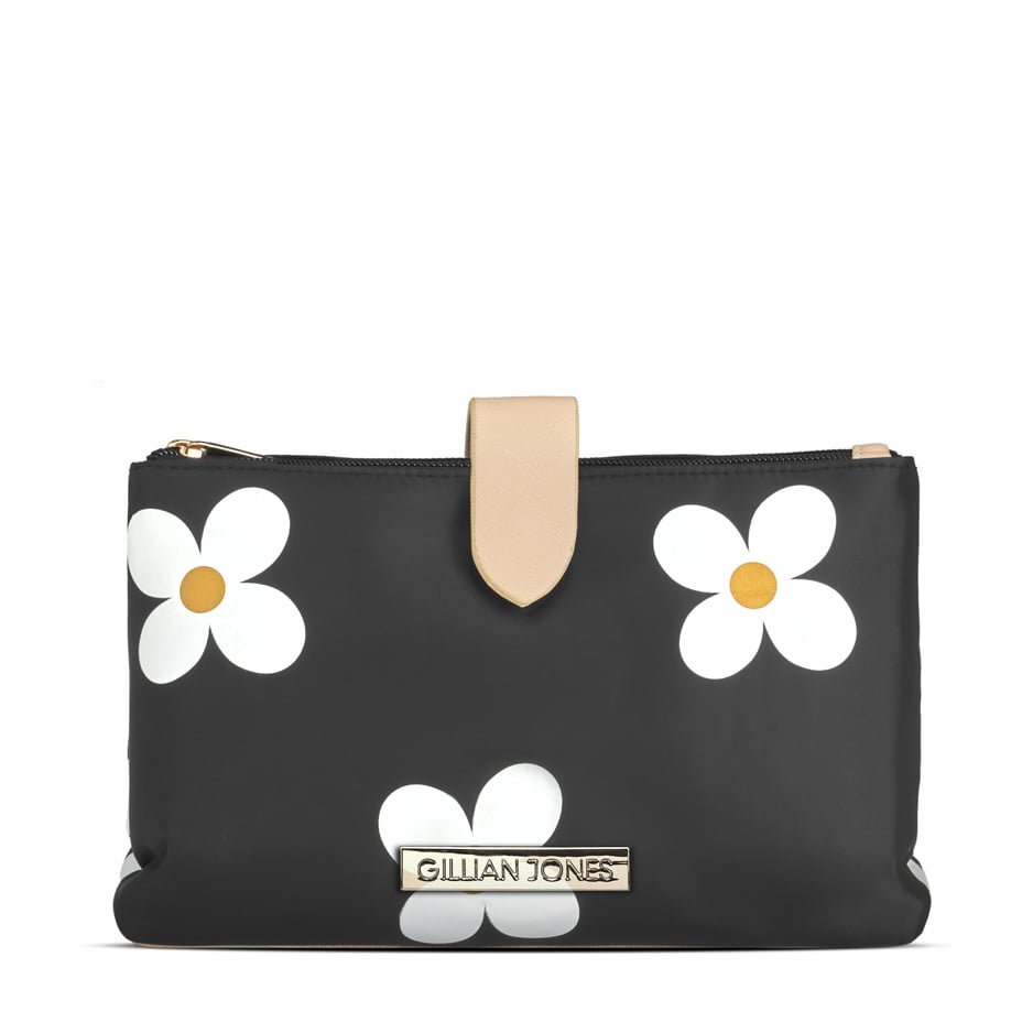 Gillian Jones - "THE WEEKENDER"Makeup Bag in Daisy Print
