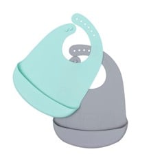 We Might Be Tiny - Catchie Bib 2 packm Mint and grey (28TICB03)