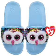 Ty Plush - Sequin Slides - Owen the Owl (Size: 32-34) (TY95633)