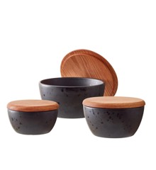 Bitz - Bowl Set With Lid 3 pcs - Black /Black (12485)