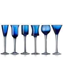 Lyngby Glas - Snaps Glass 6 pcs - Blue (12261)