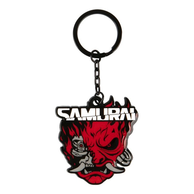 Cyberpunk 2077 Samurai Logo Metal Keychain