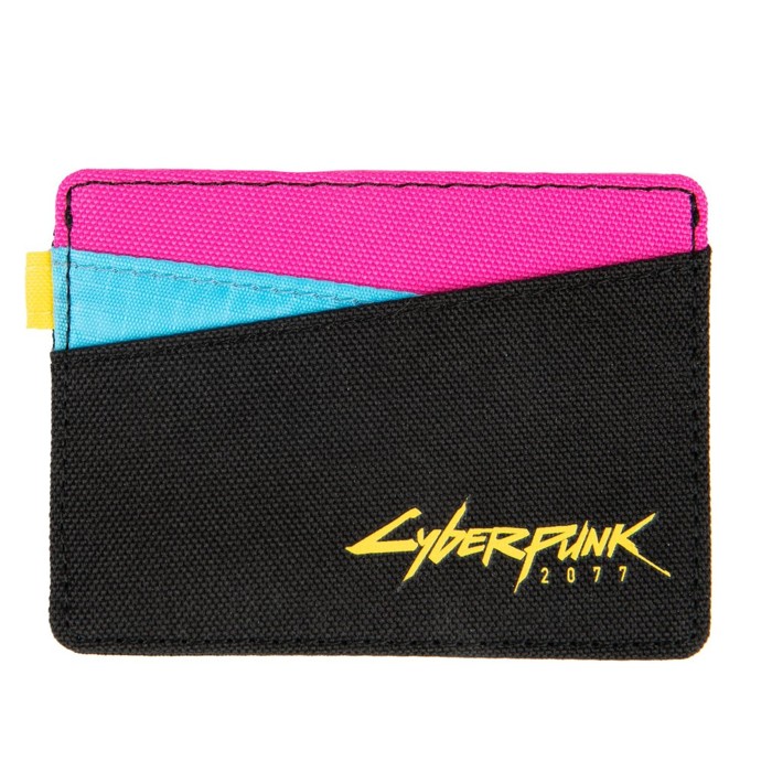 Cyberpunk 2077 Kitsch Style Card Wallet (Black/Pink/Blue)