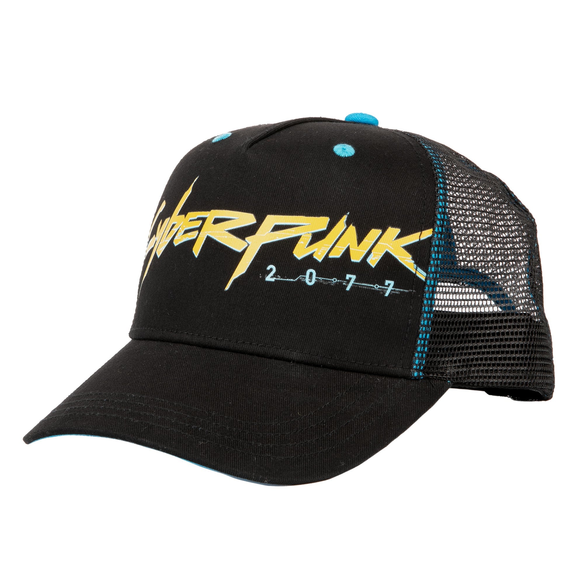 Cyberpunk 2077 Cyberpunker Trucker Hat (Black/Blue)