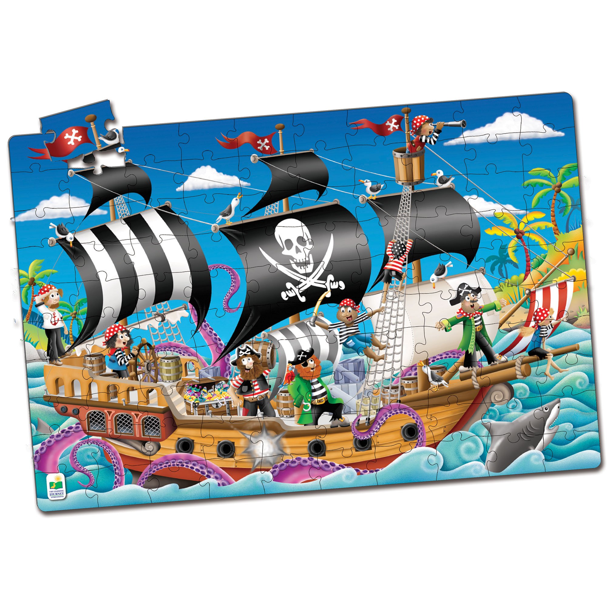 The Learning Journey - Puzzle Doubles - Pirate Ship Glow in The Dark (100 pcs.) (113851)