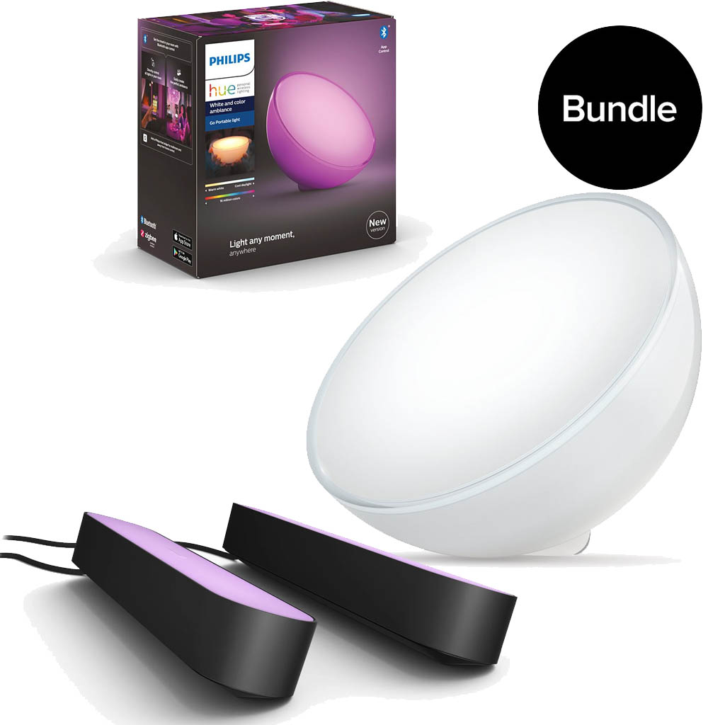 Philips Hue - Go Table Lamp & Playbars - Bundle