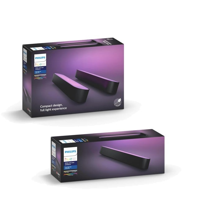 Philips Hue - Play Light Bar 2-pack & Förlängning - Svart - Paket