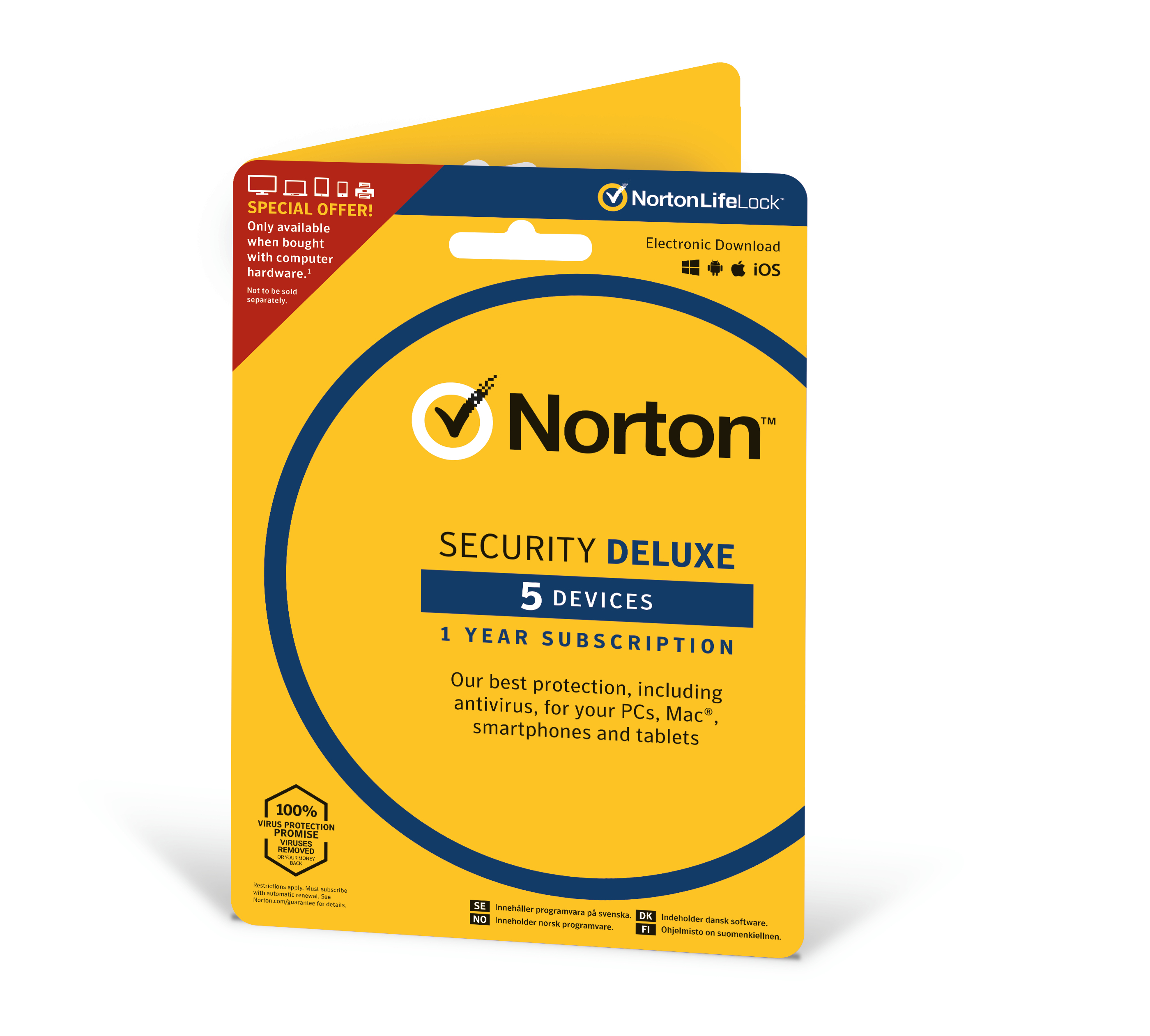 Norton Security Deluxe Subscription Card 1 year - Nordic