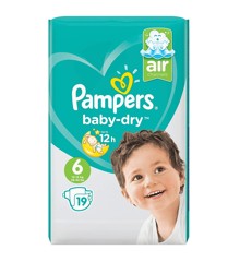 Pampers - Baby Dry Nappies Size 6 19 Pcs
