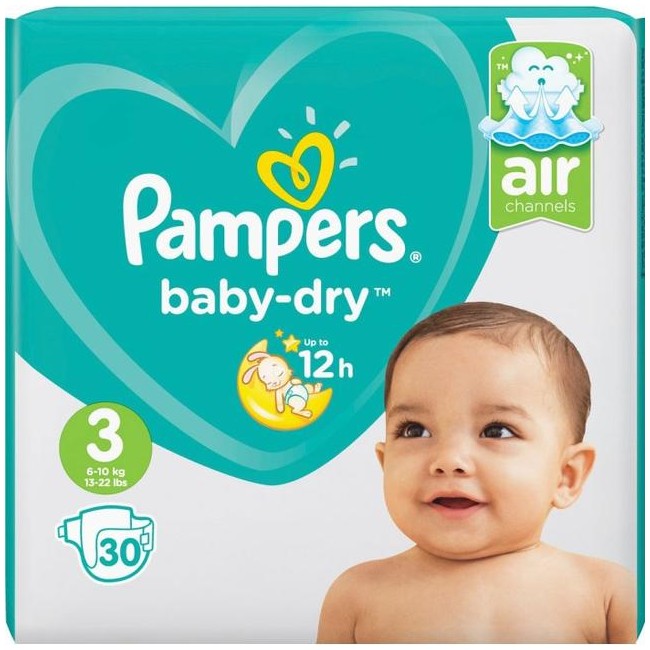 Pampers - Baby Dry Nappies Size 3 30 Stk.