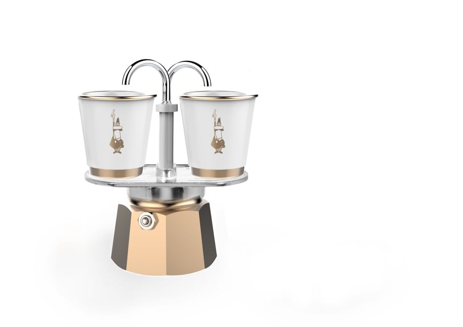 Bialetti - Mini Express Set 2 Cup Included Porcelainscup - Gold (5870BU)