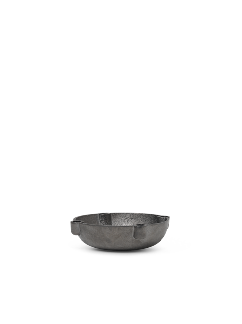 Ferm Living - Bowl Lysestage Small - Sort Messing