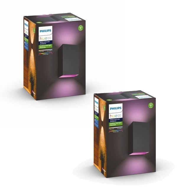Philips Hue - 2x Resonate Outdoor Wandleuchte - White & Color Ambiance - Bundle