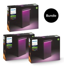Philips Hue -3x  ​Nyro Outdoor Lamp Pedestal - White & Color Ambiance - Bundle