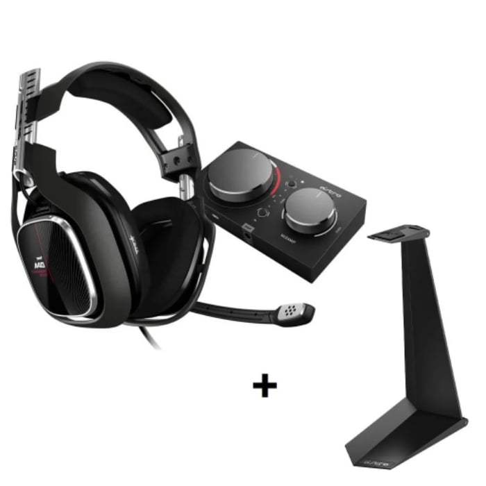 Astro A40 Headset + MixAmp Pro TR for PS4 & PC + Headset Stand BUNDLE - Fri fragt