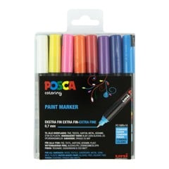 Posca - PC-1MR Tusch 0,7 mm - Basis farver, 16 stk