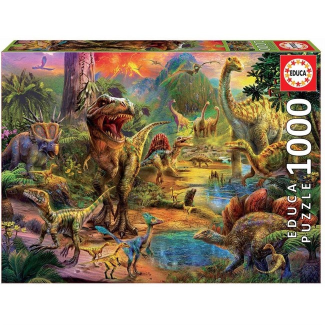 Educa - Puzzle 1000 - Land of Dinosaurs (017655)