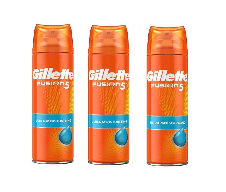 Gillette - 3 x Fusion 5 Ultra Moist Shave Gel 200 ml