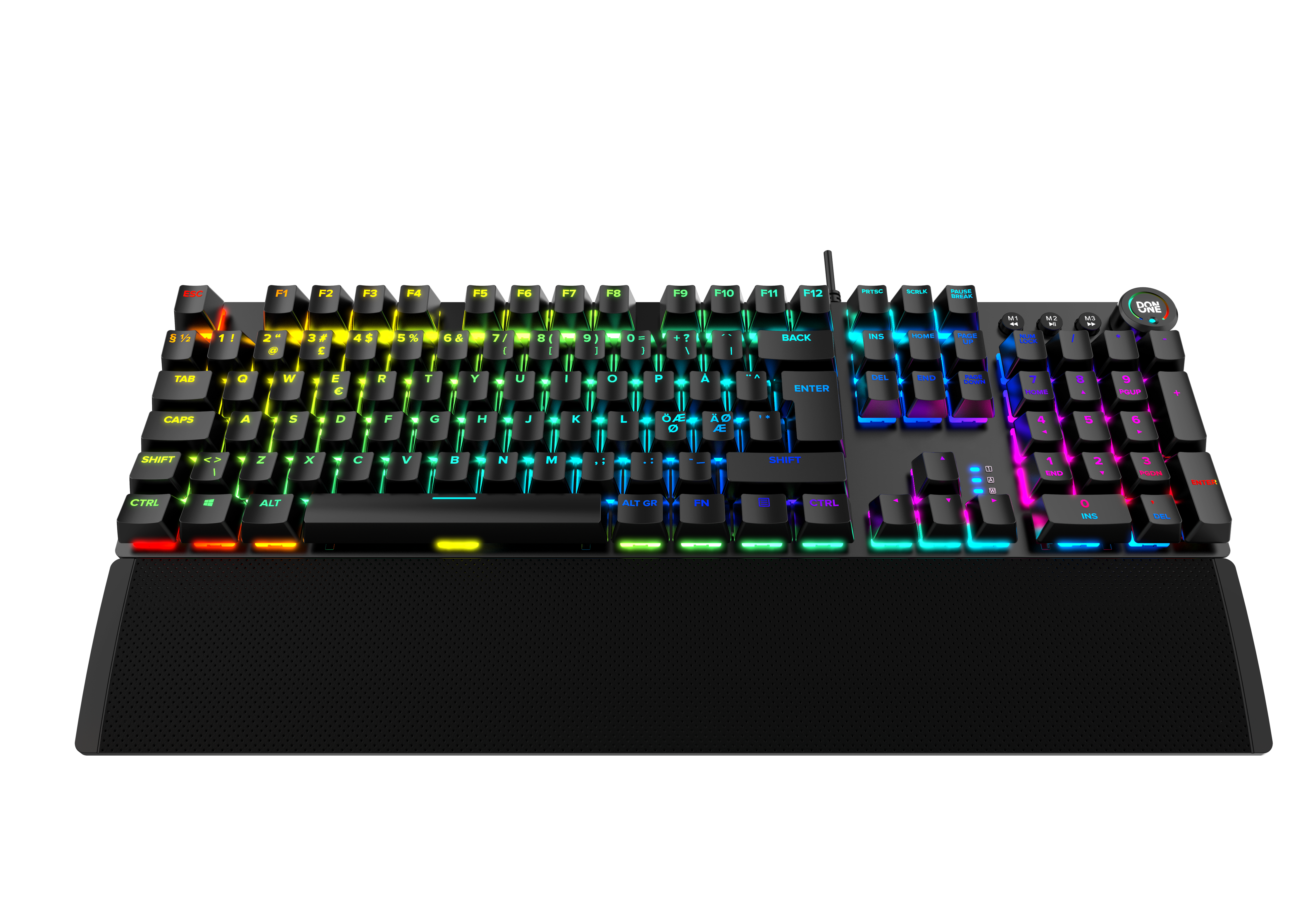 Billede af DON ONE - MK400 RGB Mekanisk Gamer Tastatur med lys - Red Switch - Nordic Layout