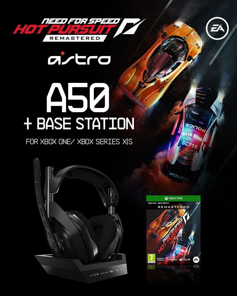 ASTRO A50 Wireless + Base Station for Xbox S,X/PC - GEN4 & Need for Speed Hot Pursuit Remaster XB1 - Bundle