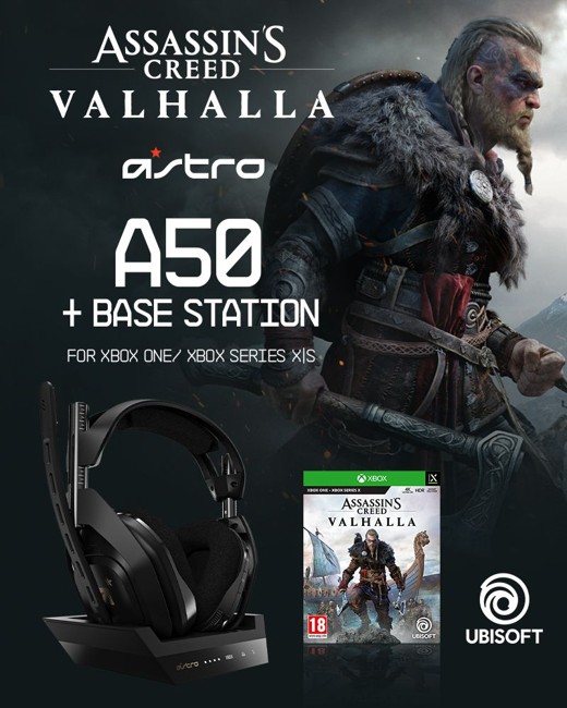 ASTRO - A50 Wireless + Base Station for Xbox S,X/PC - GEN4 & Assassin’s Creed: Valhalla XB1 - Bundle