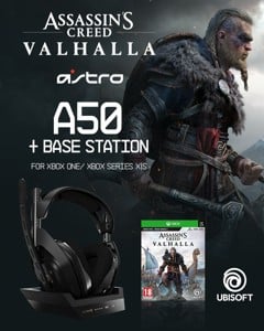 Astro - A50 Wireless + Base Station for Xbox S,X/PC - GEN4 & Assassin’s Creed: Valhalla XB1 - Bundle